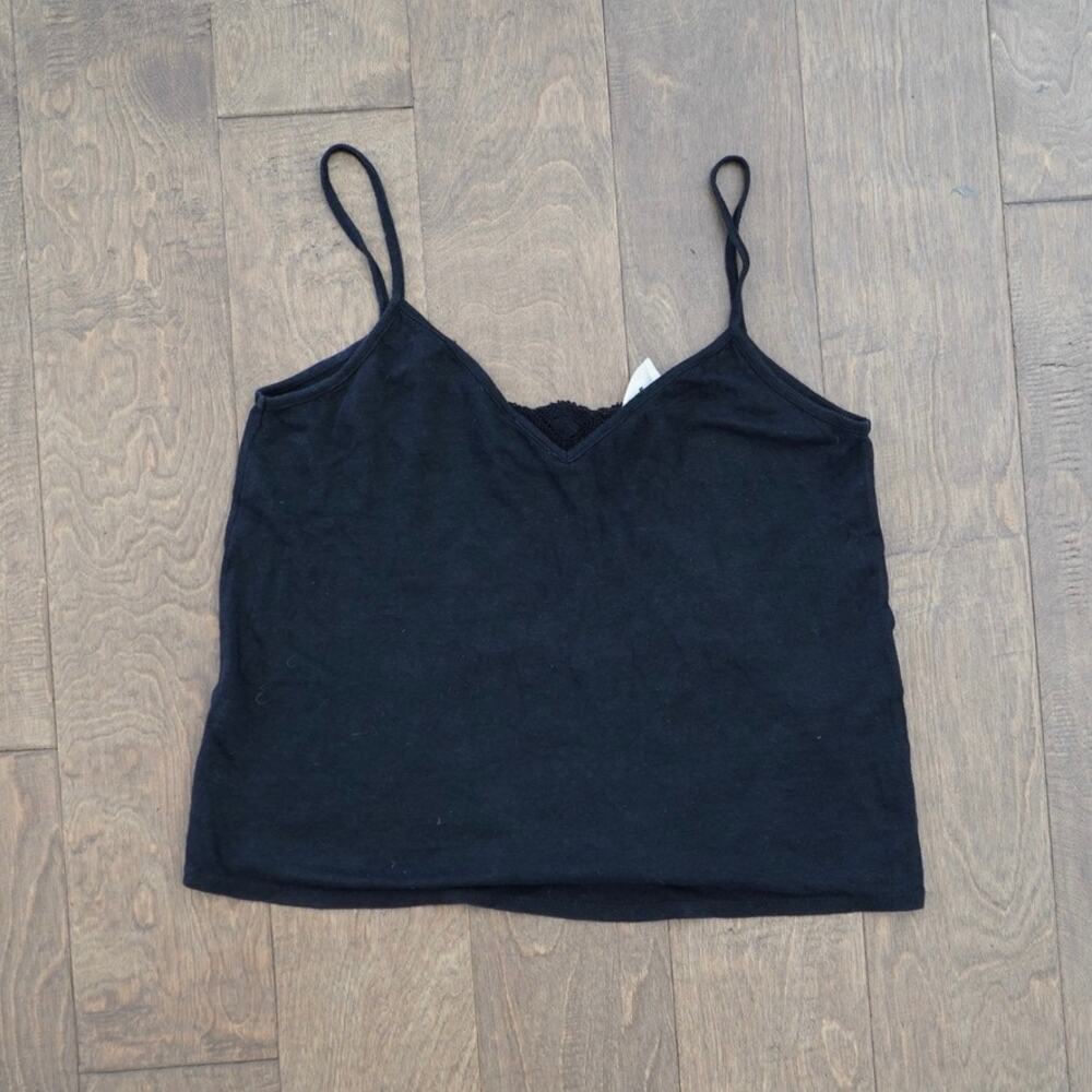 Sézane 100% Linen Tank Top Black Womens Size Small